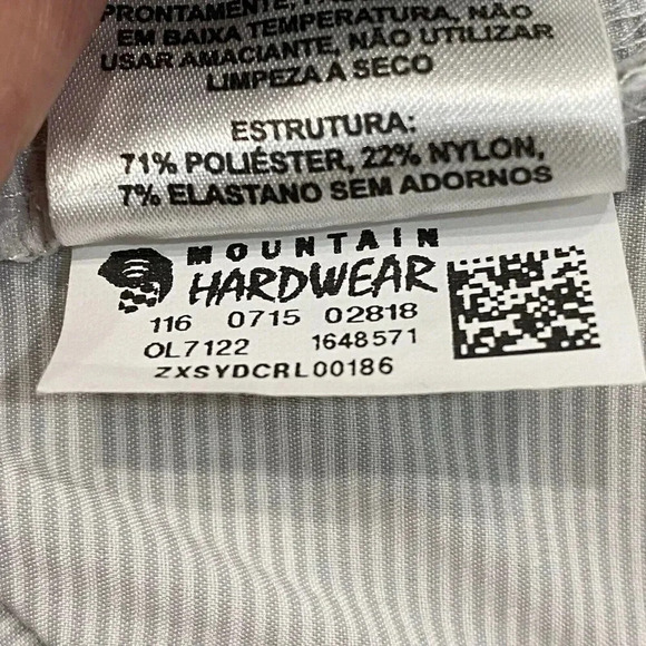 Mountain Hardwear Citypass Shirt Womens Large Gray Popover Striped Roll Tab EUC - Picture 11 of 16